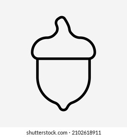 Acorn-Symbol. Vektorgrafik. Bearbeitbare Farbe.
