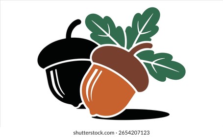  Ilustração de vetor de ícone de milho com design de folha, símbolo de outono