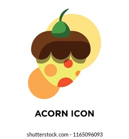 Acorn icon vector isolated on white background, Acorn transparent sign , colorful symbols