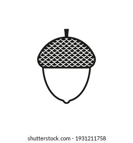 Acorn icon. Vector. Line style.