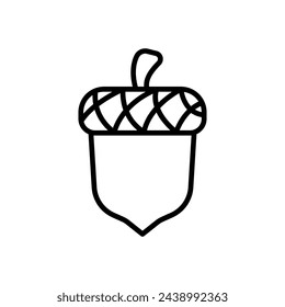 acorn icon vector in line style