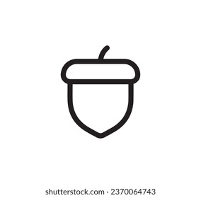 Acorn icon vector. Linear style sign for mobile concept and web design. Acorn symbol illustration. Pixel vector graphics - Vector.