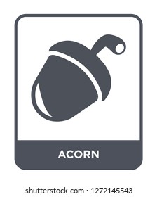 acorn icon vector on white background, acorn trendy filled icons from Fruits and vegetables collection, acorn simple element illustration