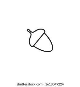 acorn Icon vector sign isolated for graphic and web design. acorn symbol template color editable on white background