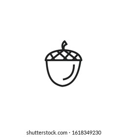 acorn Icon vector sign isolated for graphic and web design. acorn symbol template color editable on white background