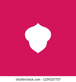 acorn icon vector. acorn sign on pink background. acorn icon for web and app