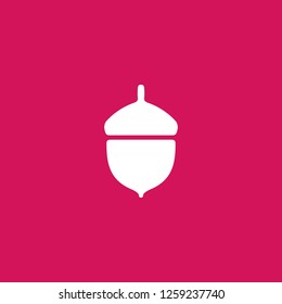 acorn icon vector. acorn sign on pink background. acorn icon for web and app