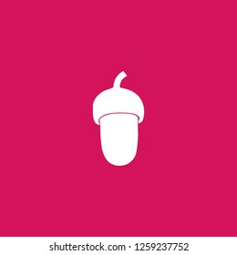 acorn icon vector. acorn sign on pink background. acorn icon for web and app