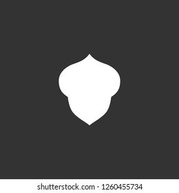 acorn icon vector. acorn sign on black background. acorn icon for web and app