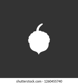 acorn icon vector. acorn sign on black background. acorn icon for web and app