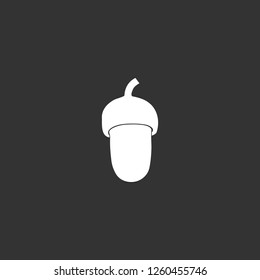 acorn icon vector. acorn sign on black background. acorn icon for web and app