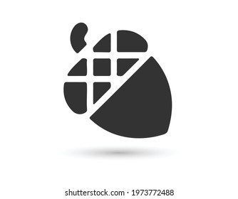 acorn icon vector. acorn sign on white background. acorn icon for web and app