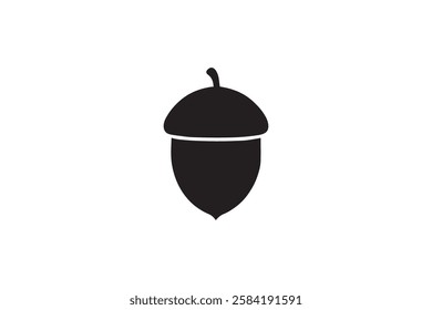 acorn icon vector silhouette isolated in white background