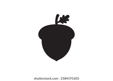 acorn icon vector silhouette isolated in white background