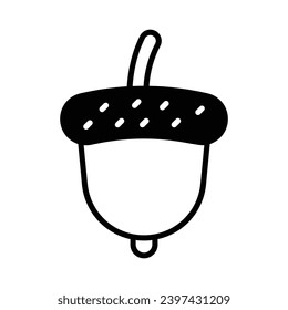 Acorn icon vector stock illustration