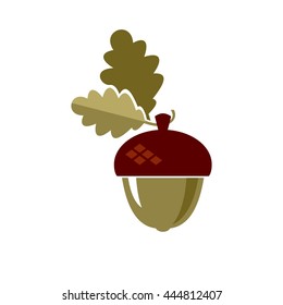 Acorn icon. vector symbol