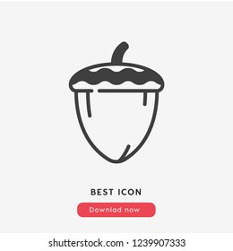 Acorn icon vector. Acorn symbol. Linear style sign for mobile concept and web design. acorn symbol logo illustration. vector graphics - Vector.