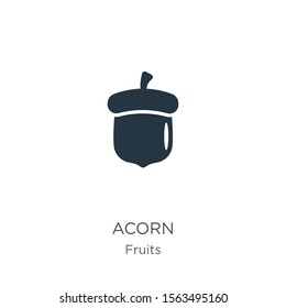 Acorn icon vector. Trendy flat acorn icon from fruits collection isolated on white background. Vector illustration can be used for web and mobile graphic design, logo, eps10