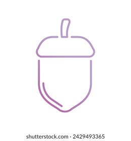 acorn icon with white background vector stock illustration