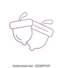 ícone de bolota com fundo branco vetor ilustração stock