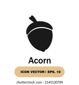 Acorn icons  symbol vector elements for infographic web