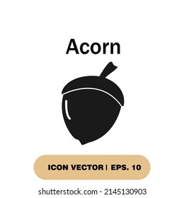 Acorn icons  symbol vector elements for infographic web