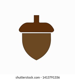 Acorn icon,vector illustration. Flat design style. vector acorn icon illustration isolated on White background, acorn icon Eps10. acorn icons graphic design vector symbols.