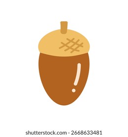 Ilustración de bellota otoño simple Vector