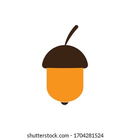 acorn illustration logo vector design