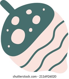 The acorn. An isolated element on transparent background. Use this element to create design for your product. Vector graphic.