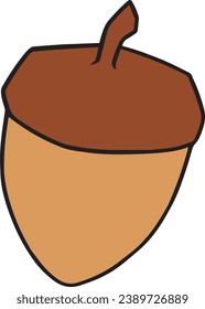 an acorn item in a simple, cute vector form for your Christmas event