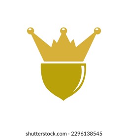 Acorn King Logo Design Vector