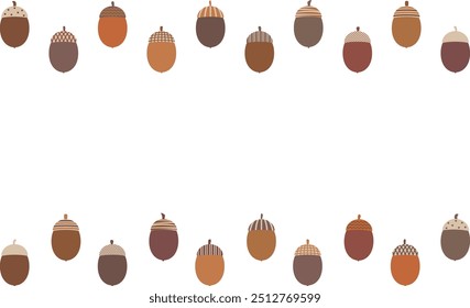 Acorn line frame wearing a cute hat