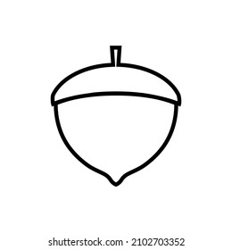 Acorn line icon, beauty vector logo isolated on white background