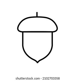 Acorn line icon, beauty vector logo isolated on white background