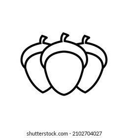 Acorn line icon, beauty vector logo isolated on white background