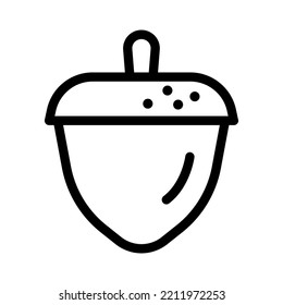 acorn line icon illustration vector graphic