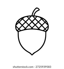 ícone do vetor do logotipo da linha de bolota em um fundo branco
Ícone de logotipo de linha de vetor