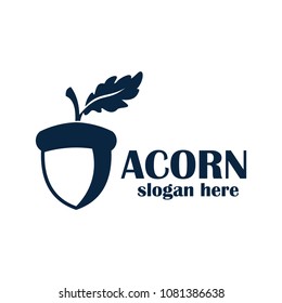 acorn logo design vector