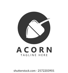 Acorn logo design vector illustration. It is a symbol of a new beginning, rebirth and hope