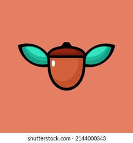 Acorn logo design vector template