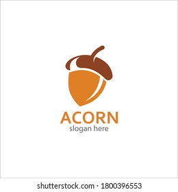 Acorn logo illustration vector template