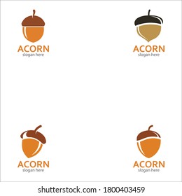 Acorn logo illustration vector template