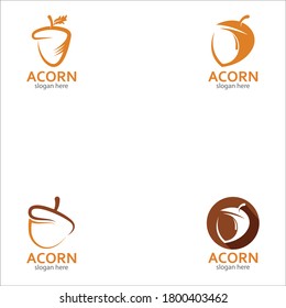 Acorn logo illustration vector template