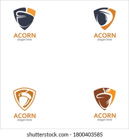 Plantilla vectorial de ilustración de logotipo de Acorn