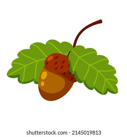 Bosque vectorial de encino del logotipo de maíz aislado en fondo blanco.