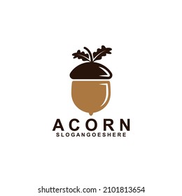 Acorn Logo Template Design Vector, Emblem, Design Concept, Creative Symbol, Icon