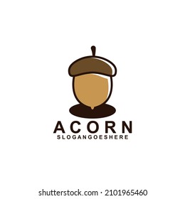 Acorn Logo Template Design Vector, Emblem, Design Concept, Creative Symbol, Icon