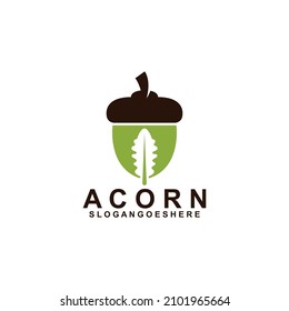 Acorn Logo Template Design Vector, Emblem, Design Concept, Creative Symbol, Icon