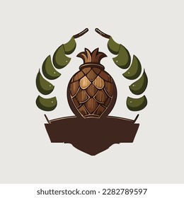 Acorn Logo Template Design Vector, Emblem, Design Concept, Creative Symbol, Icon, vector image stock
